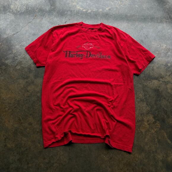 Vintage Y2K Faded Red Harley Davidson T-shirt‎ - Picture 1 of 4